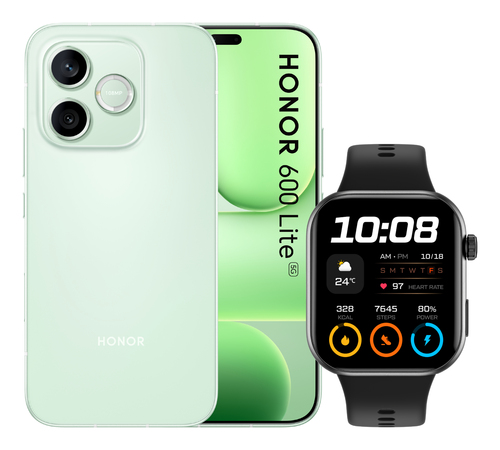 Honor BUNDLE 600 LITE 256GB S GREEN+WATCH 2i BLACK 16,8 cm (6.6") Doppia SIM 5G USB tipo-C 8 GB 6520 mAh Verde