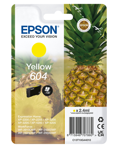 Epson Singlepack Yellow 604 Ink