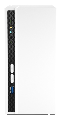 QNAP TS-233 server NAS e di archiviazione Tower ARM Cortex-A55 2 GB 0 TB QNAP QTS Bianco
