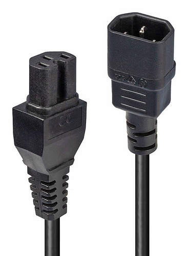 Lindy 30314 cavo di alimentazione Nero 2 m Accoppiatore C14 Accoppiatore C15