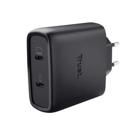Trust Maxo Caricabatteria a 2 porte USB-C GaN da 65 W