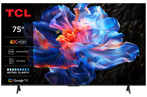 TCL TV 75P61K 75", Direct LED, TV 4K HDR, Smart TV con Google TV (Dolby Audio, Motion Clarity, compatibile con Google Assistant e Alexa)