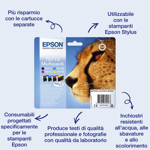 Epson Singlepack Magenta T0713 DURABrite Ultra Ink