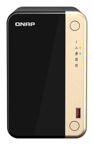 QNAP TS-264 NAS Tower Intel® Celeron® N5095 8 GB 0 TB QNAP QTS Nero, Oro