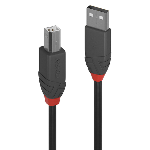 Lindy 36674 cavo USB USB 2.0 3 m USB A USB B 0,48 Gbit/s Nero