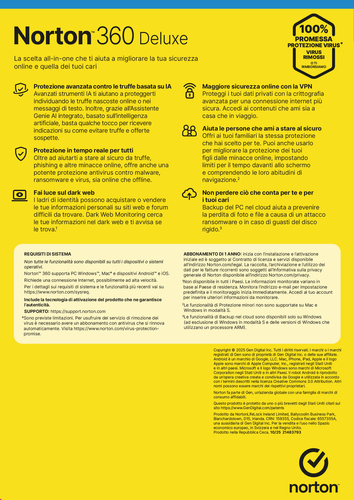Norton 360 Deluxe Antivirus 3 dispositivi