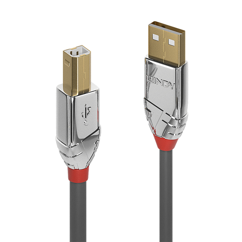 Lindy 36643 cavo USB USB 2.0 3 m USB A USB B 0,48 Gbit/s Grigio