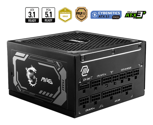 MSI MAG A1250GL PCIE5 alimentatore per computer 1250 W 24-pin ATX ATX Nero