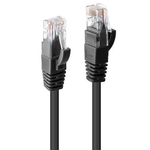 Lindy 48077 cavo di rete Nero 1 m Cat6 U/UTP (UTP) Rotondo