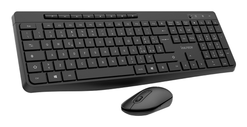 Vultech KM-841W tastiera Mouse incluso Ufficio Wireless a RF + USB QWERTY Italiano Nero