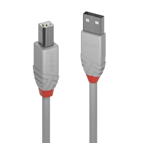 Lindy 36685 cavo USB USB 2.0 5 m USB A USB B 0,48 Gbit/s Grigio