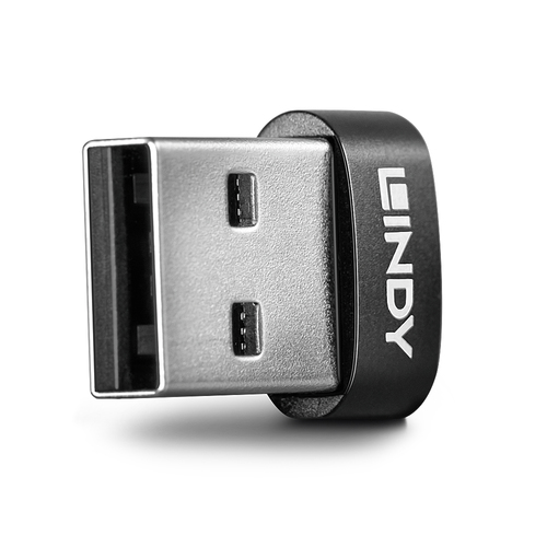 Lindy 41884 adattatore per inversione del genere dei cavi USB Type-A USB Type-C Nero
