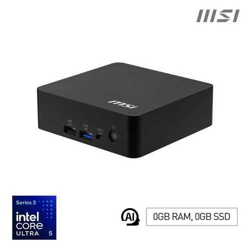 MSI Cubi NUC AI+ 3MG-005BEU USFF Nero 355 Intel SoC FCBGA2540 Altoparlanti incorporati