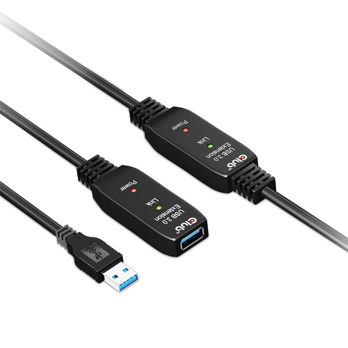 CLUB3D CAC-1405 cavo USB USB 3.2 Gen 2 (3.1 Gen 2) 10 m USB A 5 Gbit/s Nero