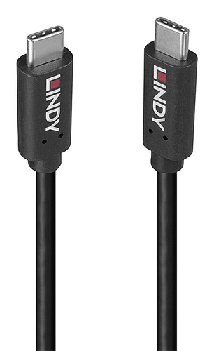 Lindy 36975 cavo USB USB 3.2 Gen 2x2 0,5 m USB C 20 Gbit/s 100 W Nero