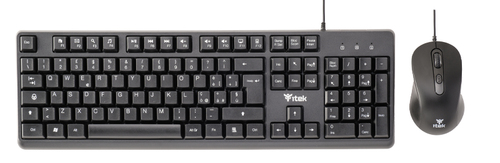 itek DEC C01 tastiera Mouse incluso Universale USB QWERTY Inglese, Italiano Nero
